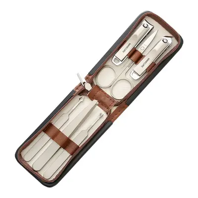 9-Piece Nail Care Set Leather Case Gift Box - 7
