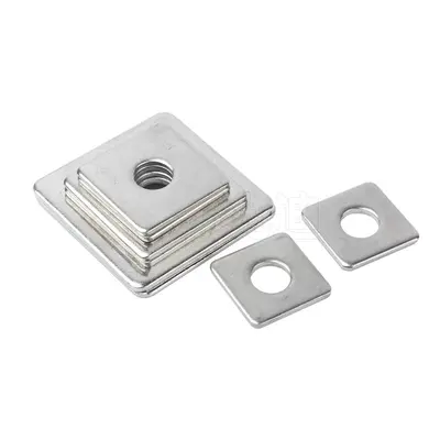 Büyük Galvanizli Kare Pul, Delikli M8 M10 M12 M14 M16