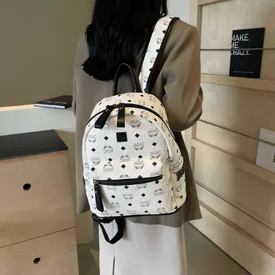 Women's Student Backpack, Printed, Large Capacity - 1
