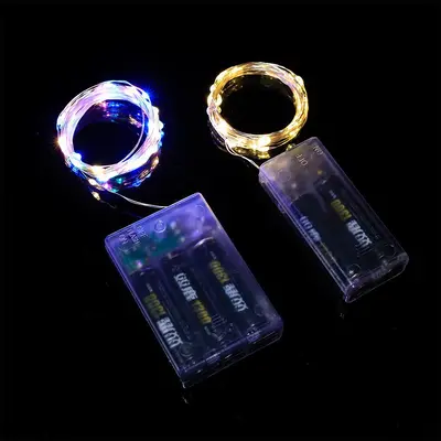 USB Copper Wire LED String Light with Battery Box for Christmas Decoration