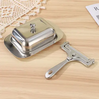 Amazon tereyağı dilimleyici ayarlanabilir peynir kazıyıcı peynir dilimleyici 304 çelik tel planya mutfak gadget'ı - 7
