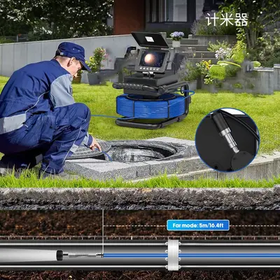 5 mm Kabelendoskopkamera mit hoher Auflösung zur Inspektion und Reparatur, wasserdicht, Industrierohrleitung-Detektion, 5-Zoll-Drehbildschirm
