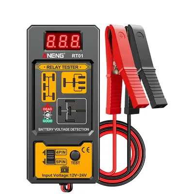 Car Relay Tester with Digital Display, 12V/24V, 4-Pin and 5-Pin Compatible - 6