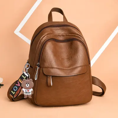 Grenzüberschreitende Handelstasche für Frauen, koreanischer Stil, große Kapazität, weiches Leder-Rucksack, kann mit Namen des Käufers etikettiert werden, direkter Versand vom Werk. - 8