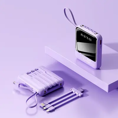 Cross-Border Mini Power Bank 20000mAh with Built-in Cable, Portable Mobile Charger, Corporate Gift with Custom Logo - 11