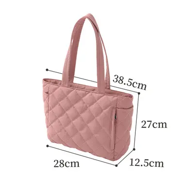Beilian Große Totetasche mit Rautensteppung, Pendler-Laptoptasche - 8