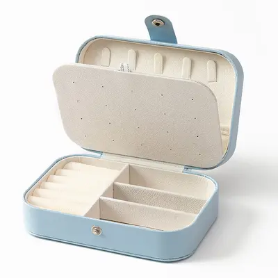 Tägliche Luxus-Schmuckschatulle Ohrring-Halsketten-Ring-Aufbewahrungsbox Großhandel Doppelschicht tragbare Anti-Oxidations-Schmuckaufbewahrungsbox - 11