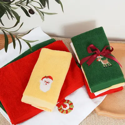 Pure cotton Christmas towel gift set for children