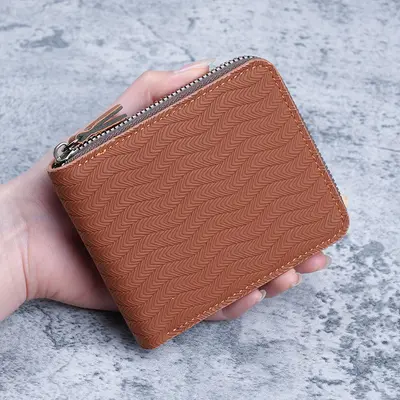 Men's Short Wallet with Multiple Card Slots and Large Coin Pocket - 9