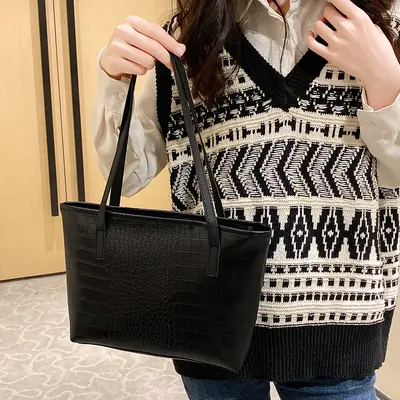 Damen-Tote-Bag, große Mama-Tasche, modische Einkaufstasche - 5