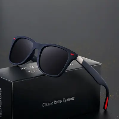 Men's Classic European and American Style Casual Sports Sunglasses, Fashionable Personalized Stud Design, Driving, Fishing and Outdoor Sunglasses
