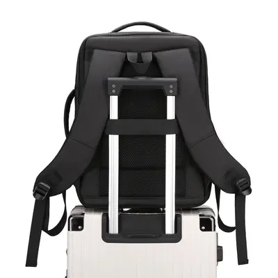 Geschäfts-Herren-Rucksack mit doppeltem Rücken, erweiterbarer Rucksack, modischer Export-Rucksack, Herren-Pendler-Computerrucksack