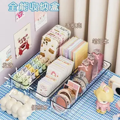 Narrow long storage box, acrylic, desktop organizer, transparent - 2