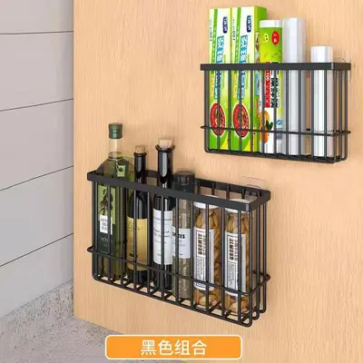 Small Quick-Release Plastic Storage Shelf, No-Drill Magnetic Storage Rack, Essential for Rental Apartments, Storage Shelf for Refrigerator Sides - 11