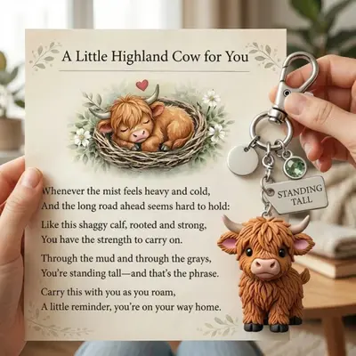 Брелок «Highland Cow», маленькая хайлендская корова для тебя
