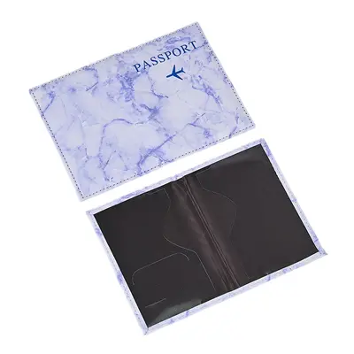 Macaron Colored Marble Pattern Ultra-Thin Passport Holder