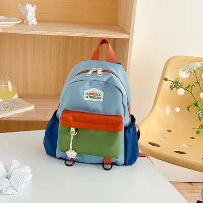 Children's Backpack, Colorblock Design, Kindergarten, Lightweight - 11