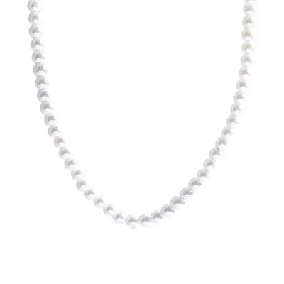 Retro French pearl necklace for women with beaded clavicle chain