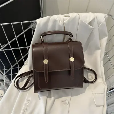 Women's preppy style backpack, daily use, compact - 10
