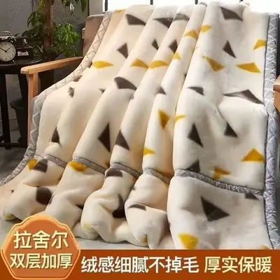 Raschel Winter Blanket, Single, Thick Coral Fleece - 7
