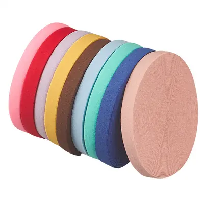 Elastic Binding Tape 1cm, Flat Elastic Band 1.5cm, Black and White - 6