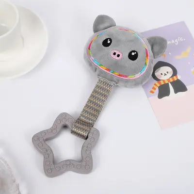 TPR Rubber Plush Dog Toy, Bite-Resistant Chew Toy - 10