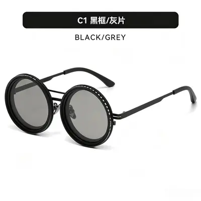 New ND Nine-Level Adjustable Neutral Density Sunglasses with Infinite Rotation Filter, Retro Craftsmanship Personalized Sun Eyewear - 7