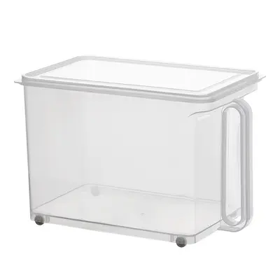 Kitchen storage box with wheels and handle