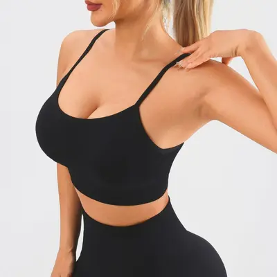 Kadın Askılı Push-Up Spor Sütyeni, Kısa Kollu Atlet ve Yüksek Belli Şort Yoga Takımı - 7