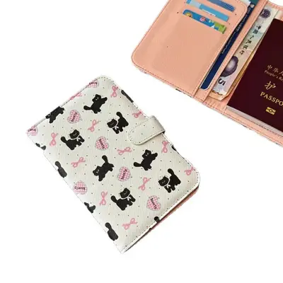 Çok fonksiyonlu pasaport çantası deri kart cüzdanı belge organizer - 6