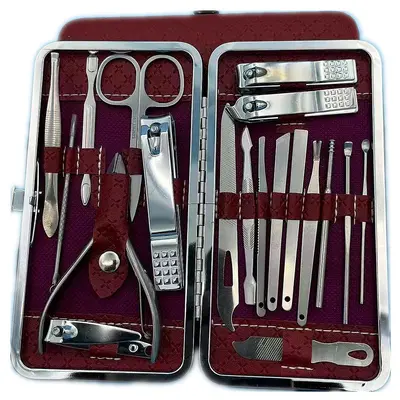 Manicure nail care tool set nail clipper multi-color - 9
