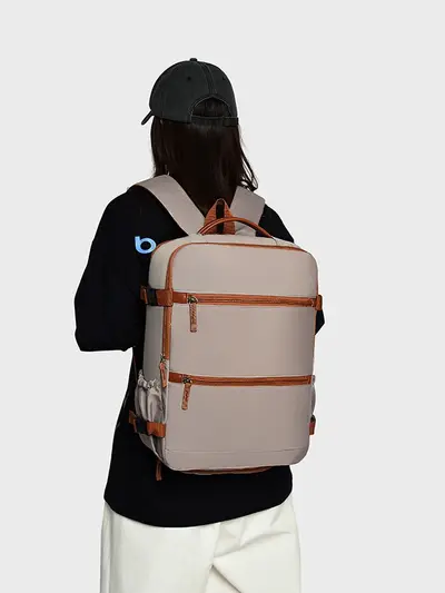 Cross-Border Travel Backpack Business Carry-On Airplane Backpack Unisex Lightweight High-Quality Design Travel Luggage Storage Bag - 2