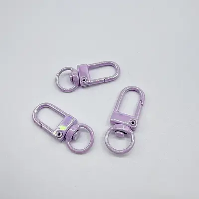 UV-Plated Colored Spring Key Ring Clasp, DIY Jewelry Accessory - 11
