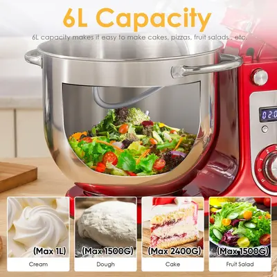Hamur yoğurma makinesi, yumurta çırpıcı ve blender - 3