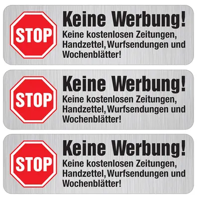 Briefkasten-Aufkleber, 5 Stück, selbstklebend, ohne Werbung