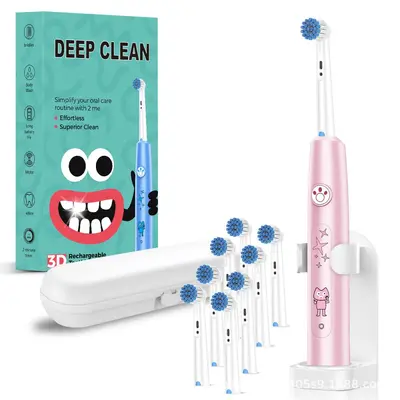 Children's rechargeable electric toothbrush with smart timer, CE certified