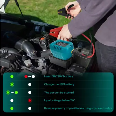 Emergency Starter for Makita 18V Battery, 10AWG Booster Cable - 4