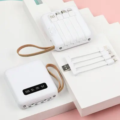 Neue interne Kabelmodell, Mini-Cartoon-Muster 10000mAh Powerbank, großkapazitive mobile Stromquelle, individuell bedrucktes Geschenk. - 7