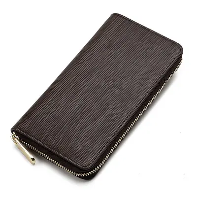 Men's Wallet with Water Ripple Pattern, Long Zipper, Unisex Clutch - 12