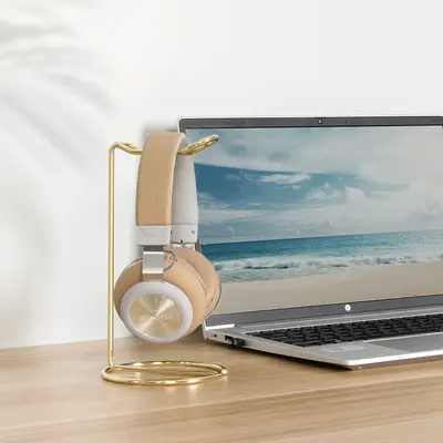 Metal Headphone Stand Desktop Creative Storage Display Stand Wholesale Home Jewelry Necklace Holder Gold Storage Rack Decoration
