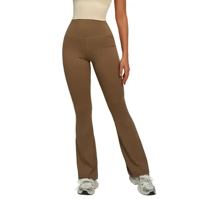 Özel Etiketli Flare Pantolon ve Mini Paça Spor Yoga Pantolonu, Numuneye Göre Üretim - 6