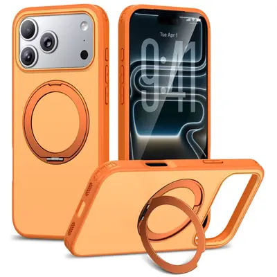 Apple iPhone 18 Pro Max döner manyetik standlı mat kılıf - 9