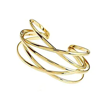 Cross-border bestselling European and American style exaggerated metal cutting pattern iron bracelet set personalized wire bracelet - 8