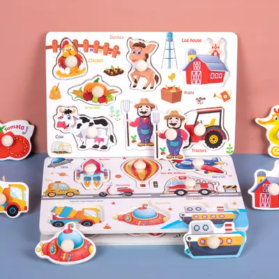 Montessori Erken Eğitim Yapı Taşı Eşleştirme Paneli, 1-2 Yaş Bebek Oyuncağı - 5
