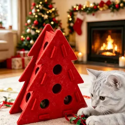 Moving Cat Toy Ball with Bell, Hollow Self-Play Interactive Design - 3