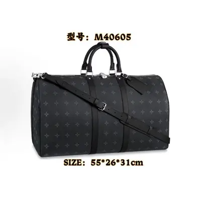 Keepall 55 travel bag, large capacity duffel bag