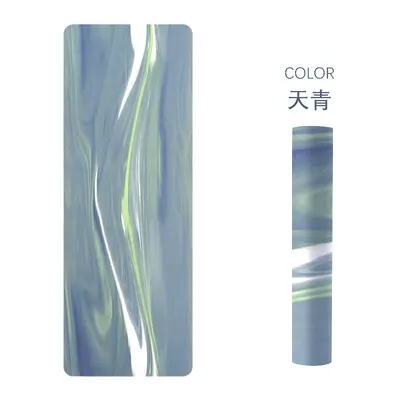 Non-Slip PU Rubber Yoga Mat, Color-Block, for Beginners - 9
