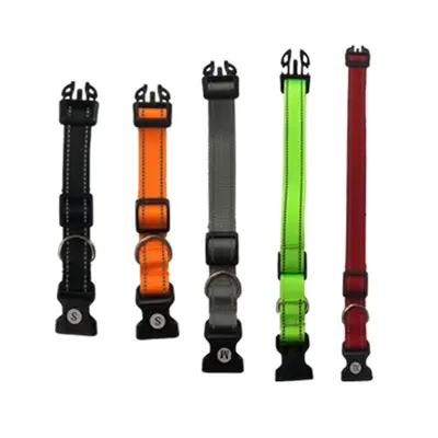 Reflektierendes verstellbares Nylon-Hundehalsband für kleine und mittelgroße Haustiere