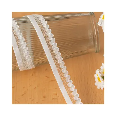2,0 cm beyaz elastik dalga bant, DIY giyim - 6