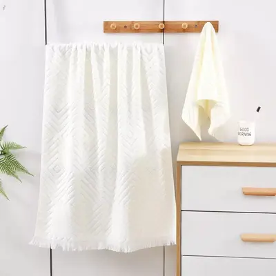 Jacquard Tassel Cotton Towel Set - 10